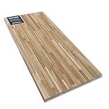 AllForWood 48''L x 25''W x 1.5'' Thick Acacia Solid Wood Butcher Block Countertop, Table Top for DIY Washer Dryer/Kitchen Island (Unfinished)