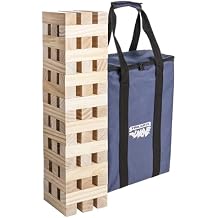 Triumph Sports Triumph Giant Tumble Tower - Includes 51 Solid Wood Tumble Blocks and Carry Bag
