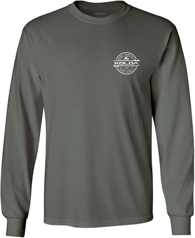 Joe's USA Koloa Long Sleeve Thruster Logo Heavy Cotton T-Shirts. Regular, Big & Tall