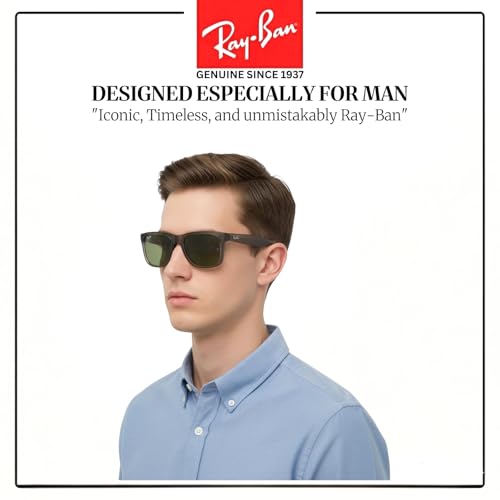 Image of Ray-Ban RB4165F JUSTIN CLASSIC LOW BRIDGE FIT Square Shape Sunglasses for Men with Official RayBan Eyewear Kit
