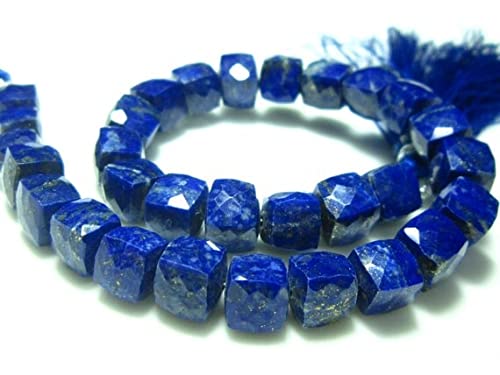 Lapis-lazuli cubes facettés AAA 6-7mm pour offrir un bijou fait main unique