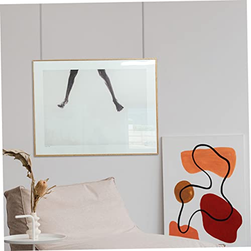Image of DOITOOL 2Pcs Stainless Steel Wire Rope Hangers with Heavy Duty Hooks for Picture Sign and Chandelier Hanging Adjustable Self-Locking Wire Rope Hanger Kit for Wall Ceiling and Display Boards