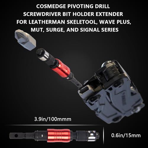 image for Cosmedge Pivoting Drill Screwdriver Bit Holder Extender for Leatherman