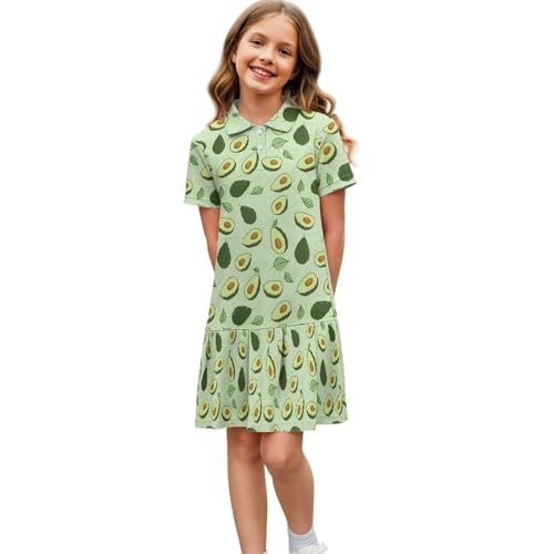 Girls Casual School Dress 2-in-1 Tennis Outfits Short Sleeve Pleated Active Dress, for 5-14 Years