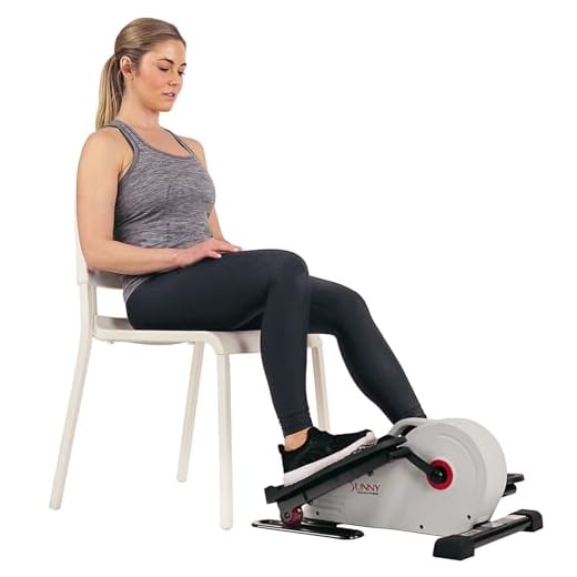 Sunny Health & Fitness Fully Assembled Magnetic Under Desk Elliptical Peddler, Portable Foot & Leg Pedal Exerciser(White) - SF-E3872
