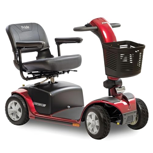 Pride Mobility Victory 10 4-Wheel Scooter - Comfort Mobility for Adults, 40 Ah Battery, 400 Lbs Weight Capacity, Candy Apple Red, 18