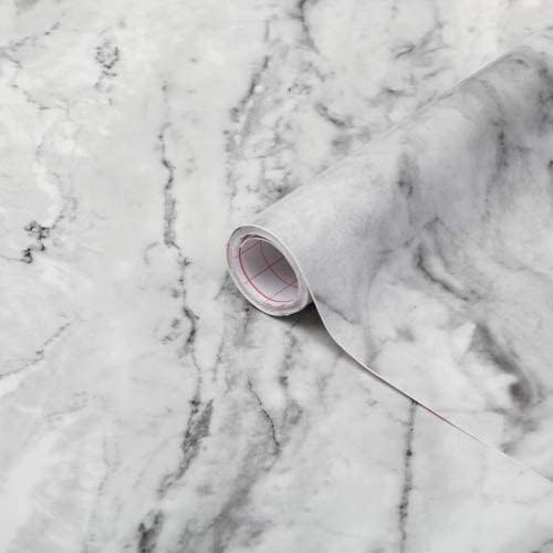 Create Your World 90cm x 5m d-c-fix MARBLE ROMEO GREY sticky back plastic vinyl wrap film (200-5605)