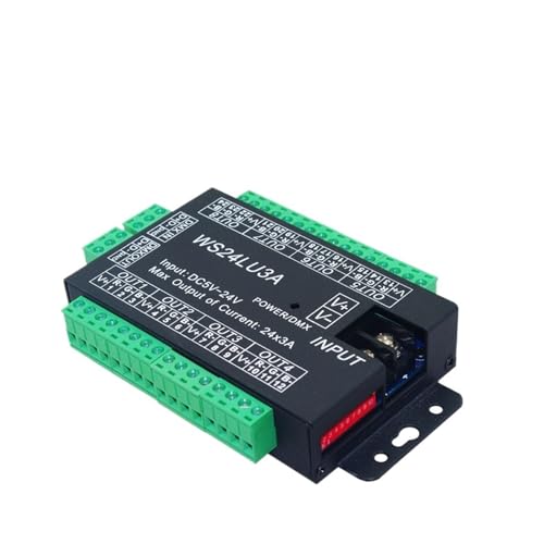 24 �`�����l�� DMX512 �R���g���[���f�R�[�_ RGB ���� LED ���C�g�X�g���b�v���W���[���_���v�m�[�h WS24LU3A 5-24V LED �f�R�[�_��d�����ʃA�m�[�h