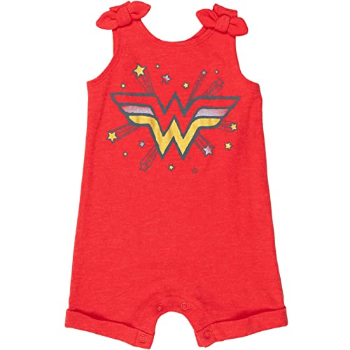 DC Comics Justice League Wonder Woman Snap Romper and Headband Newborn to Toddler3