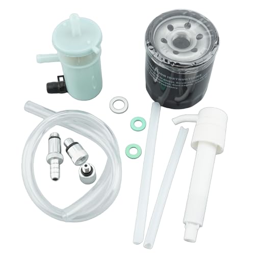 8M0222310 Oil Change Kit with 16510-61A31 Oil Filter and 15410-87L00 Fuel Filter Compatible with Suzuki 4 Stroke 70 75 80 90 HP Outboard