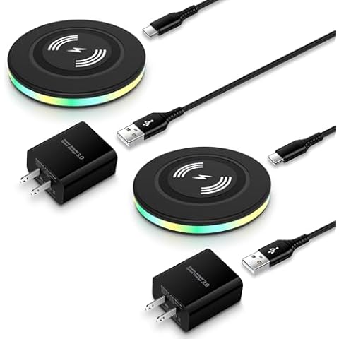 Samsung Wireless Charger 15W Fast Charging Pad with QC3.0 Adapter for Samsung Galaxy S24 Ultra S23 FE S22 S21 S20, Android Wireless Charger Phone Charging Station for Google Pixel 9 Pro XL 8a 7a 6 Pro Cover