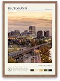 StudioUBILA Richmond Wall Art Poster, Decorative Cityscape Landscape Art Prints, Home Decor Wall Art Print for Bedroom Living Room Kitchen Decorations, Unframed