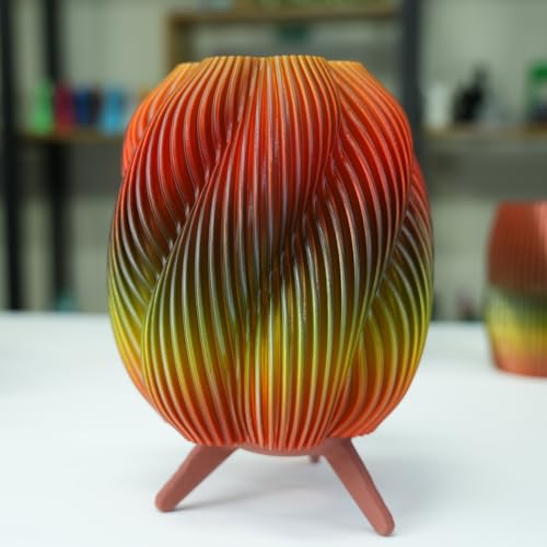 Image of GratKit Gradient PETG Filament, Color Change 3D Printer Filament 1.75mm, 1kg, Multicolor PETG Transparent Gradient Yellow Green Red