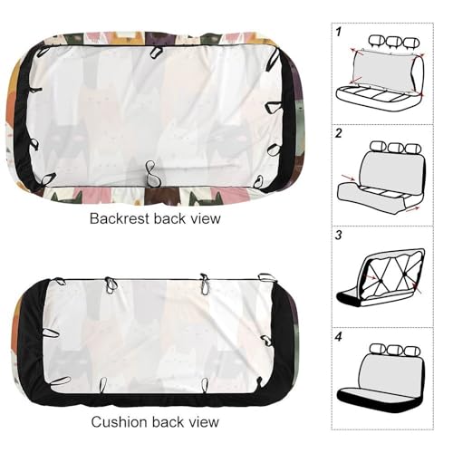 Housses de siège arrière pour camions et VUS motif chat