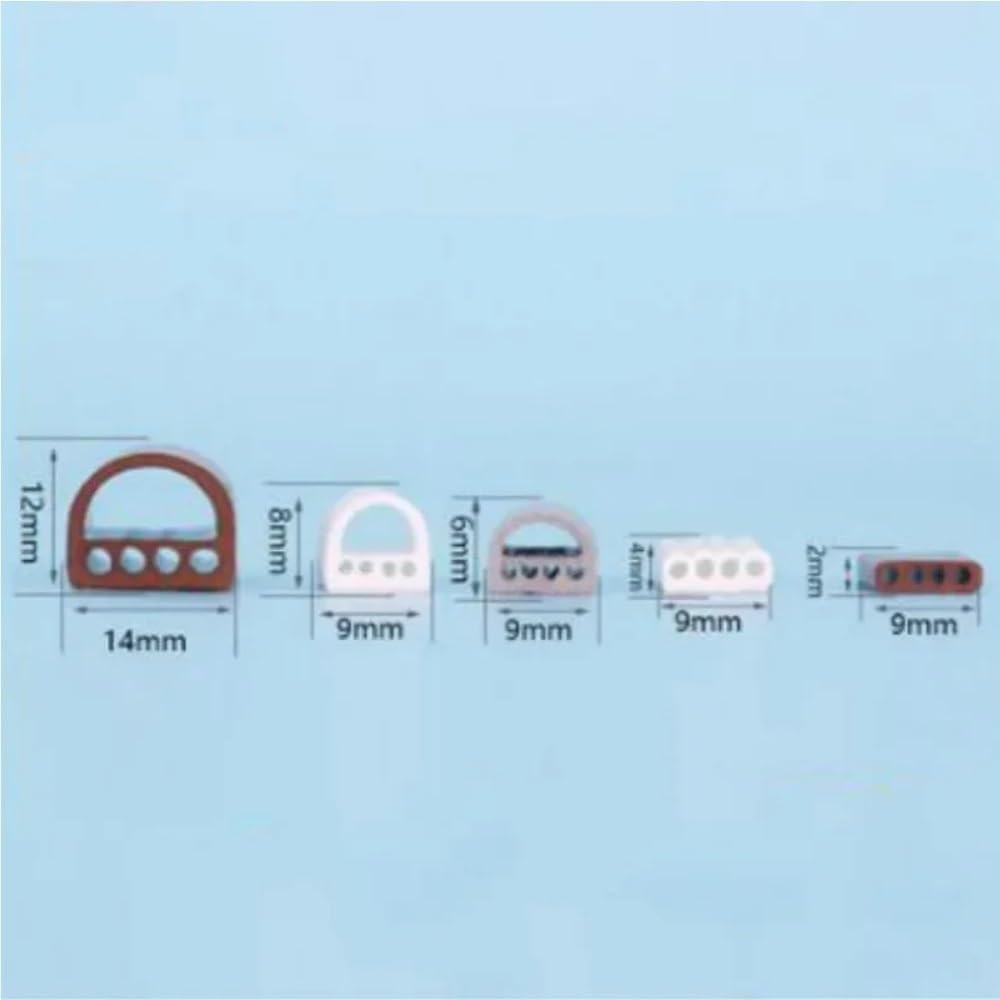 Burlete de silicona de 6 metros, tipo D/I, tira de sellado de caucho de silicona for aislamiento acústico, cinta autoadhesiva.(WHITE,9mm x 2mm)