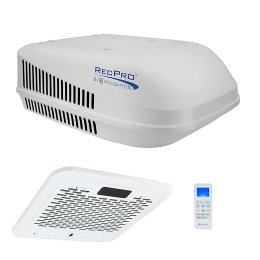 RecPro RV Air Conditioner 15K Ducted or Non-Ducted | Quiet AC | 110-120V | Heat Pump and Cooling | Easy Install | All-in-One Unit | For Camper, Fifth Wheel, Food Trucks (Ducted, White)