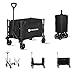 FREEDARE 70 kg/120 l Bollerwagen Faltbar für Camping und Einkaufen mit Abnehmbaren Rädern und Verstellbarem Griff, Allzweck-Gartenwagen mit Wechselplane, Schwarz Baby,Schwarz günstig Kaufen-FREEDARE 70 kg/120 l Bollerwagen Faltbar für Camping und Einkaufen mit Abnehmbaren Rädern und Verstellbarem Griff, Allzweck-Gartenwagen mit Wechselplane, Schwarz