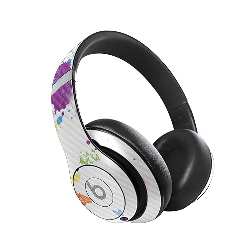 Image of MightySkins Carbon Fiber Skin Compatible with Beats Studio Pro - Splash of Color | Protective, Durable Textured Carbon Fiber Finish | Easy to Apply