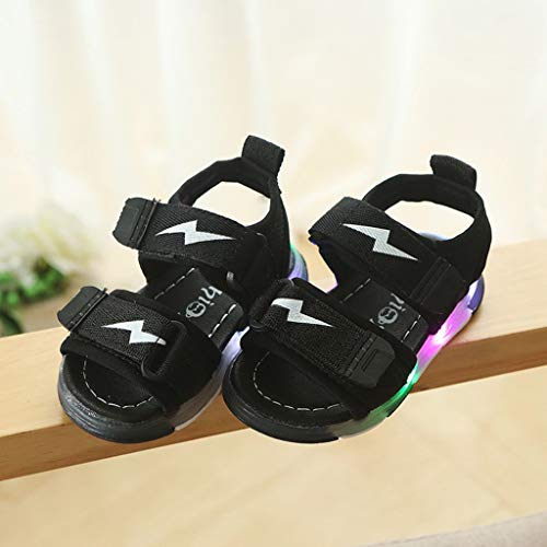Gaoqi Baby Shoes Children Boys Lightning Led Light Luminous Run Sport Sandals Sneakers Shoes Girls Tennis Shoes Black #TOP4