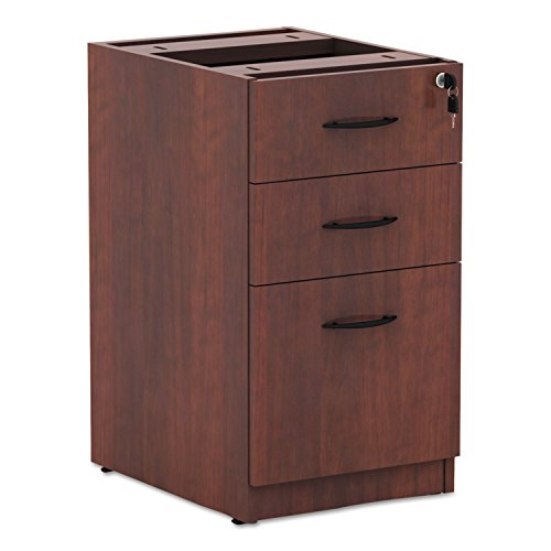 Alera Valencia Series 16 by 22 by 28-Inch 2 Box and 1 File Drawer Full Pedestal, Medium Cherry