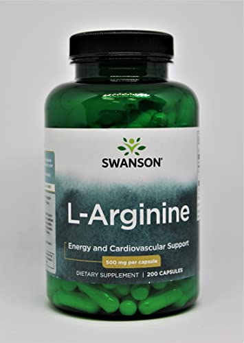 Swanson Amino Acid L-Arginine 500 Milligrams 200 Capsules #TOP1