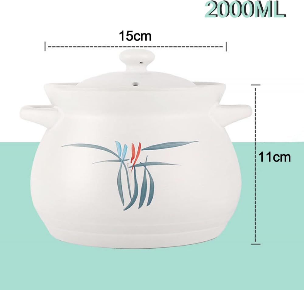 Kochtopf, Auflauf, Kochtopf, Suppentopf, chinesischer Keramik-Schmortopf, Hot Pot, Steinguttopf zur Zubereitung von Eintöpfen, Brei, Suppe