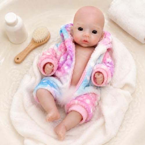 Muñeca Reborn de Silicona 10 Pulgadas Realista miniatura 5