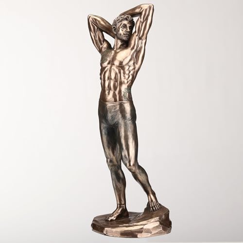 Escultura Hombre Tatuado en Pose Pinup en Bronce miniatura 4