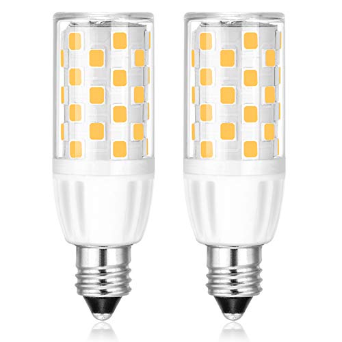Yomis E11 LED Bulb Dimmable, Warm White 3000K, 6W Equivalent 40W 50W 60W Halogen Bulbs, e11 Mini Candelabra Base Light Bulbs AC 120V Lamp for Home Lighting (2 Pack)
