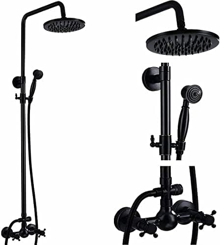 Colonne de douche pluie bronze huilé avec pommeau et douchette YRYRYW