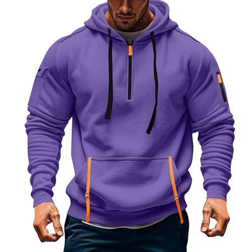 Ymosrh Men's Hoodies, Athletic Workout Gym Hoodie Long Sleeve Pullover Tactical Hooded Sweatshirts with Pockets, S-5XL3