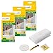 Produktbild Schellenberg 3er Spar-Pack 50712 Fliegengitter für Fenster, Insektenschutz ohne Bohren, Schutz vor Mücken, Fliegen, Insekten & Ungeziefer, 100 x 130 cm, inkl. Befestigungsband, weiß
