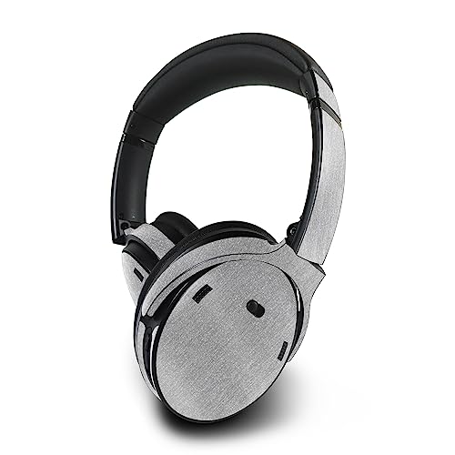 Image of MightySkins Glossy Glitter Skin Compatible with Bose QuietComfort 45 Headphones Brushed Aluminium | Protective, Durable High-Gloss Glitter Finish | Easy to Apply