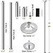Yaheetech Dancing Pole Portable 45mm Spinning Static Dance Pole Height Adjustable 7ft-9ft for Home/Club Wegiht Capaity 500lbs Silver