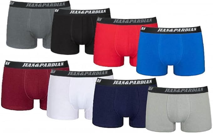 Calzoncillos bóxer retro Jean&Pardian en paquete de 12 para hombres