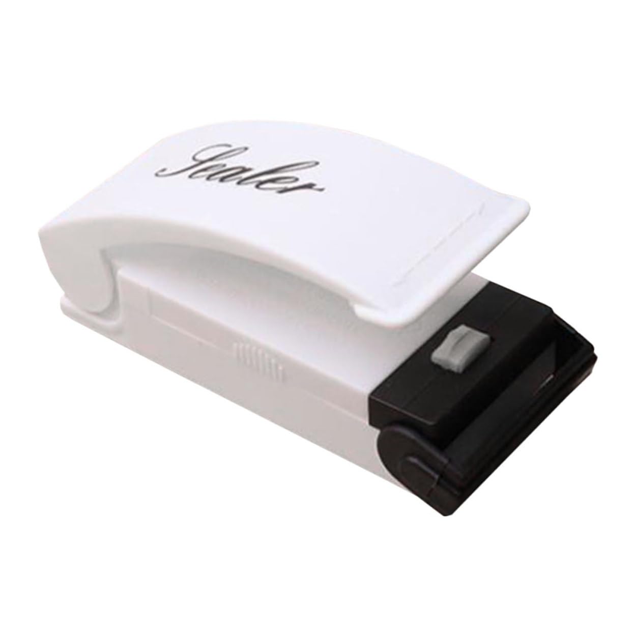 SOLUSTRE 1Pc Portable Sealer Machine for Food Preservation Compact Handheld Bag Sealer Design for Easy Use for Snacks and Household Storage Battery Operation White