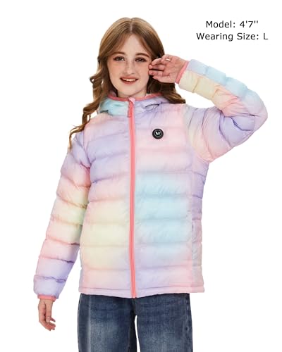 Venustas Kids Heated Jacket with Battery Pack, Girls Lightweight Electric Heated Coat4