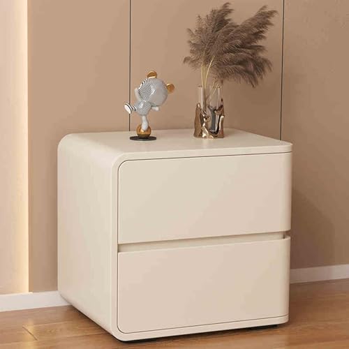 Mesita de noche de piel de lujo, con cajones, armario de almacenamiento minimalista para habitación