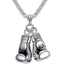 Fitness gifts boxing glove necklace