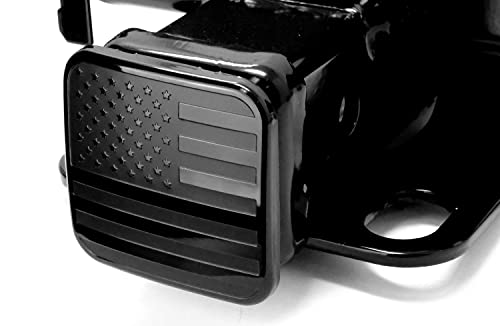 Bparts BL34232INBL American Black Metal Flag Trailer Hitch Cover thumb #4