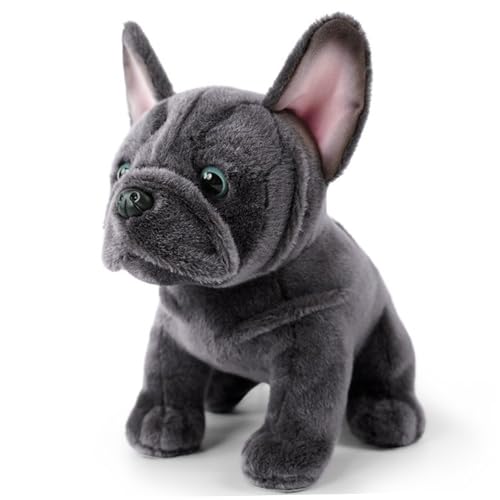 Jorzer Animale di peluche Bulldog francese, peluche realistico Bulldog francese da 8, 7 pollici Simpatico animale di a forma di cucciolo morbido per giocattoli e giochi per ragazzi e ragazze.