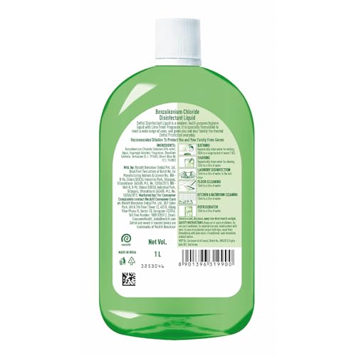 Image of Dettol Liquid Hand wash Refill Original -1500 ml & Dettol Disinfectant Cleaner for Home, Lime Fresh - 1L