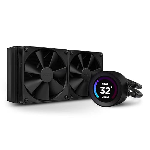 NZXT Kraken Serie – AIO CPU-Flüssigkeitskühler – Anpassbares LCD-Display – Hochleistungs-Lüfter – Kompatibel mit Intel® & AMD® Sockel – Elite 240 – Schwarz