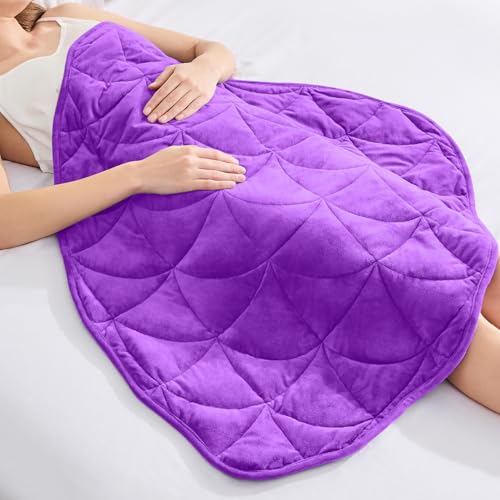Weighted Lap Blanket for Adults - Small 5lbs Blanket for Travel - Calming and Relaxing - Machine Washable - 30x40 Size