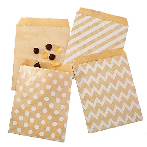 Oumezon 100 Sacchetti di Carta retrò per Regali di...