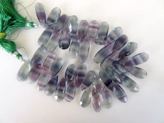 Fluorite violette facettée en briolette pour vos ateliers de joaillerie bohème