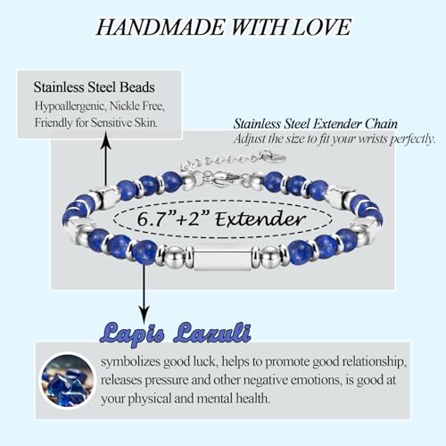 4-18 Year Old Girls Birthday Gifts, Sweet Tiny Gemstone Beaded Birthday Bracelets with Happy 4-18th Birthday Message Card for Daughter/Granddaughter/Niece/Sister/Best Friend3