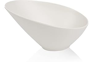 Slanted Salad Bowls: Compostable & Elegant 33 oz Bowls