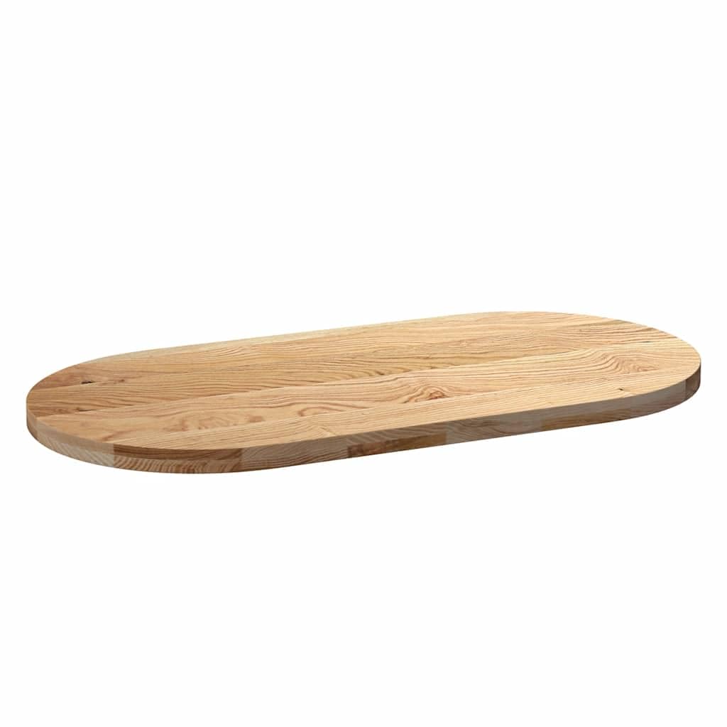 Massivholztischplatte 120x60x4 cm Eiche oval für Esszimmer, Wohnzimmer, Büro, Garten, DIY BAU, Möbelrestauration, robuste Arbeitsplatte, vielseitiges Zubehör, schützende Auflage