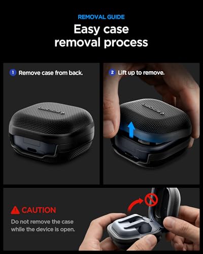 Image of Spigen Samsung Galaxy Buds 4 / Buds 4 Pro Case [Carabiner Included] [Shock-Proof] [Light Compact] Classic Fit Cover (PC+PA) - Black